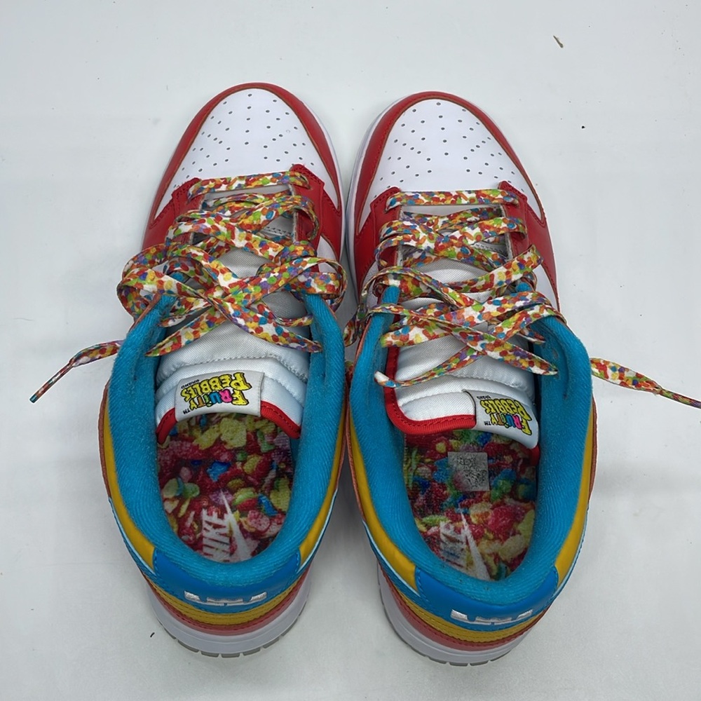 Nike Dunk low Lebron Fruity Pebbles multi colored DH8009-600 USED Size 8.5 - Picture 5 of 9